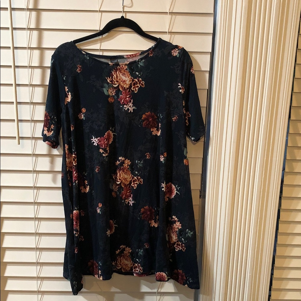 Agnes & Dora Navy Floral Midi Dress